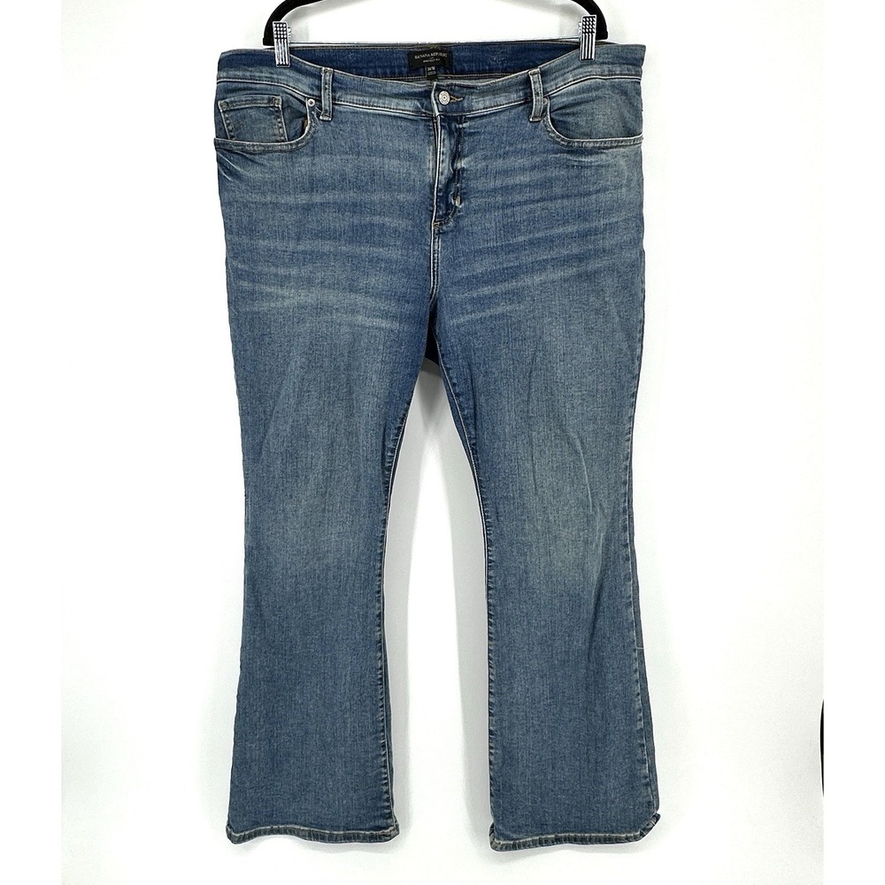 Banana Republic Women's Size 34/18 Plus High Rise Boot Cut Fit Jeans Stretch